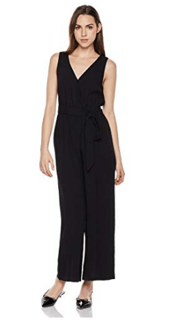 Sleeveless black jumpsuit