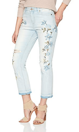 Embroidered skinny jeans