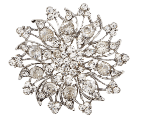 Crystal rhinestone brooch from Amazon