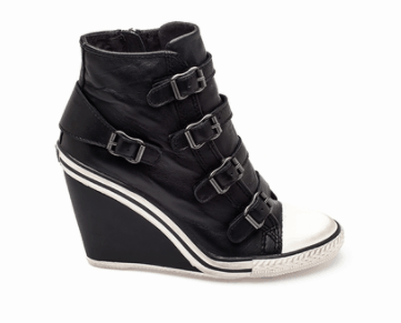 Black wedge sneaker