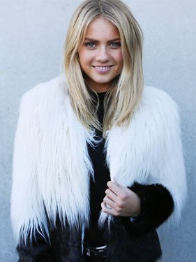 Two Tone Shaggy Faux Fur Coat