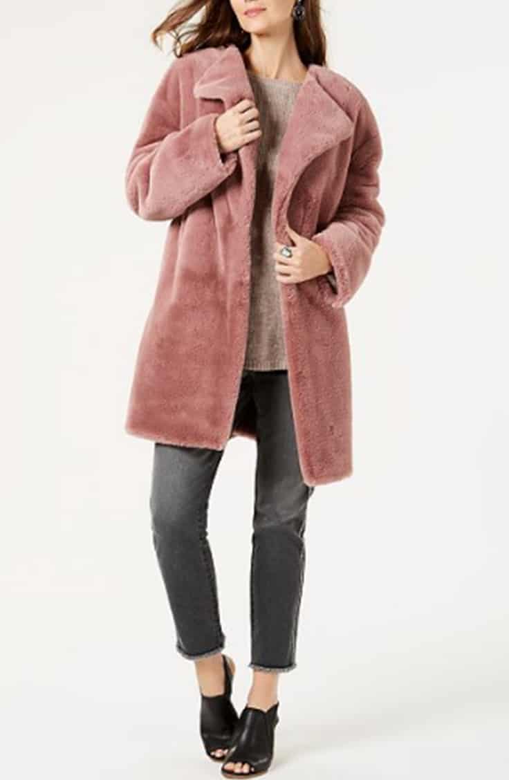 Mauve teddy coat 