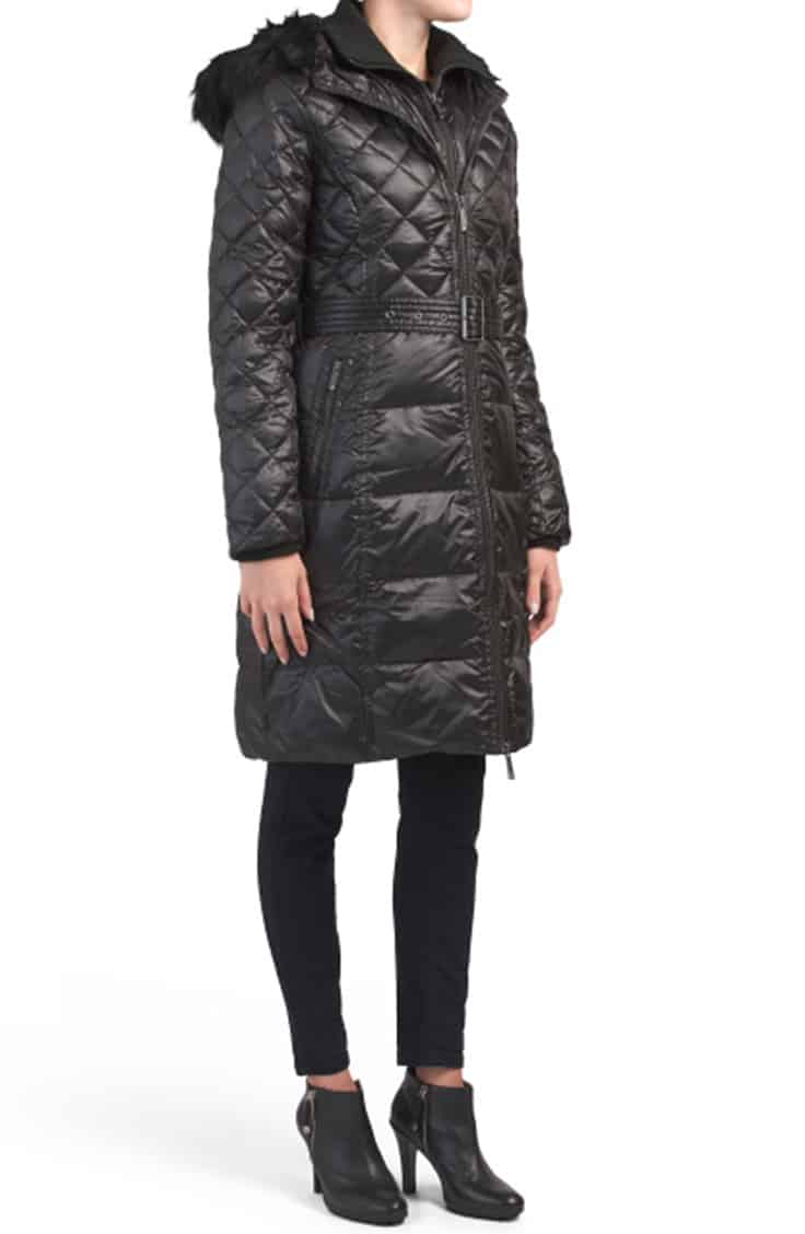 Black, long puffer coat from TJMaxx