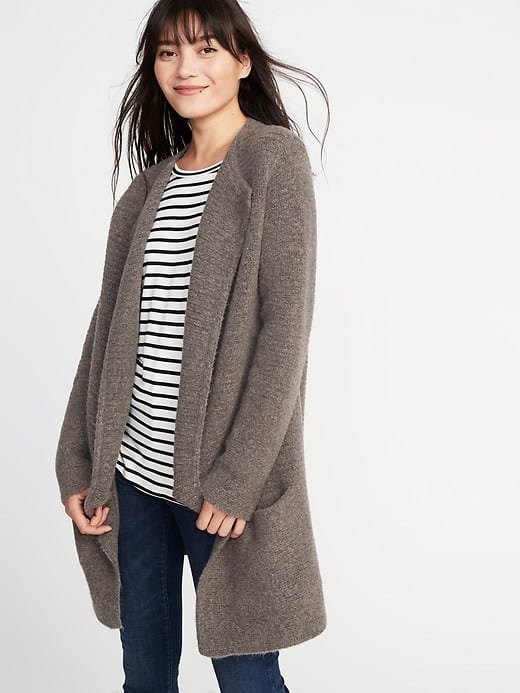 Brown cardigan coat