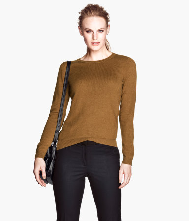 H&M sells this cashmere sweater for $59.95 in four colors,