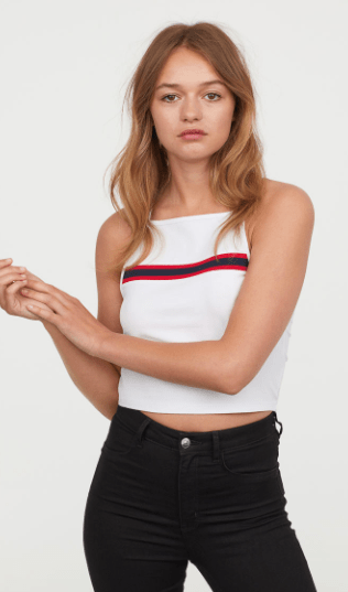 White crop top from H&M