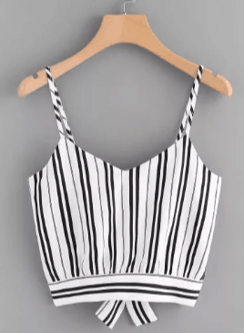 Short striped top from Romwe