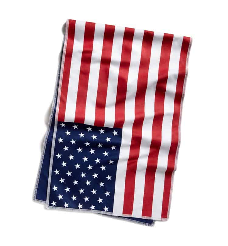 Red white and blue microfiber cooling towel