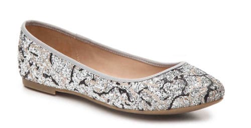 Glittery ballet flat