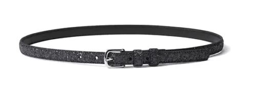 Thin navy glitter belt