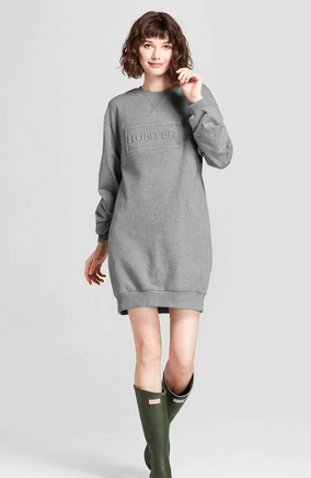 Grey sweatshirt dress by Hunter for Target