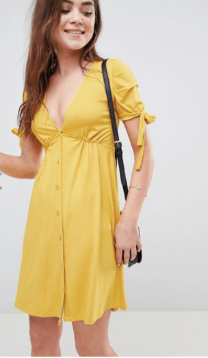 Yellow spring dress from ASOS