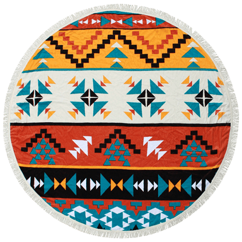 Southwest style roundie towel