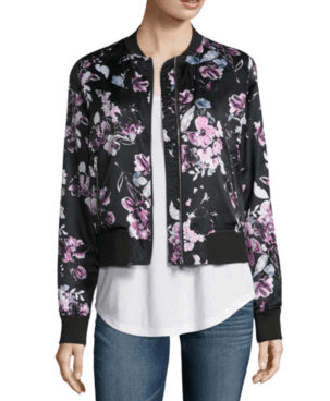 bomber jacket outfits - bomber paired with a long white top