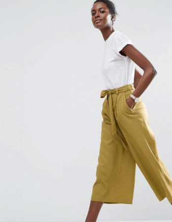 yellow culotte pants from ASOS