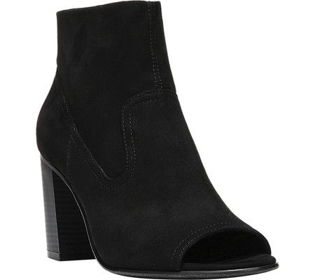 spring fashion trends - open toe, black booties