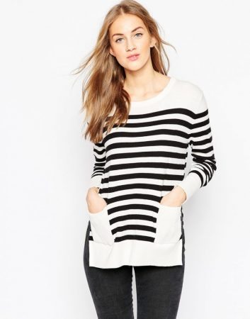 Mono Stripe Sweater, $48, ASOS