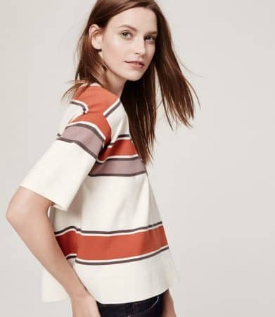 Stripe Crop Sweater, $24.88, LOFT