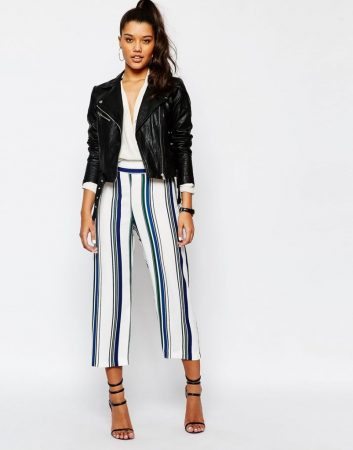 Stripe Crop Trousers, $66, ASOS