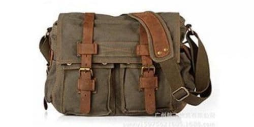 Green colonial messenger bag