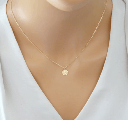 Petite Mary Charm on chain 