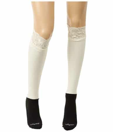 Kneehigh white socks