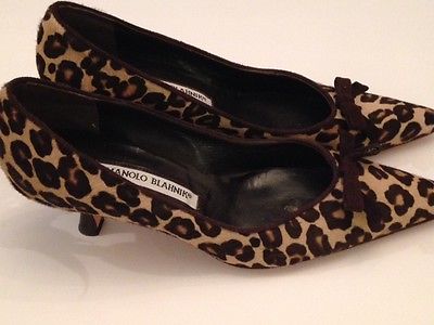 Manolo Blahnik Animal Print Jitten Heel