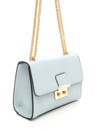 Mint green boxy strap bag