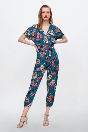 Zara floral jumpsuit