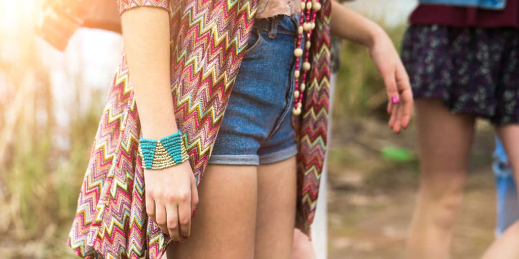 Outfit with denim shorts