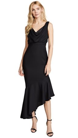 Black v neck empire waist cocktail dress