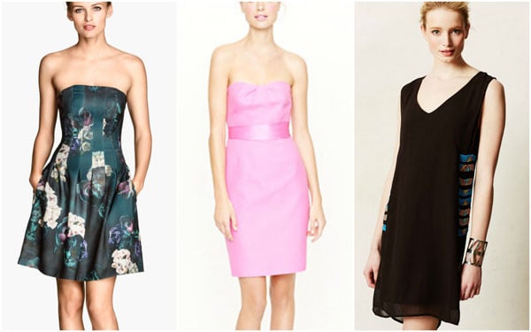 what to wear to a spring wedding - three dresses approrpriate for spring weddings at night