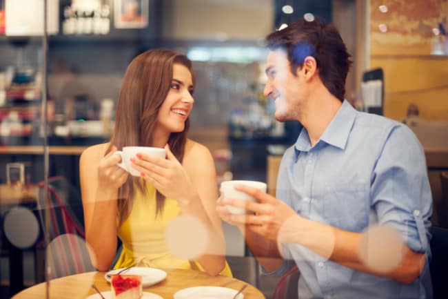 couple in coffee shop