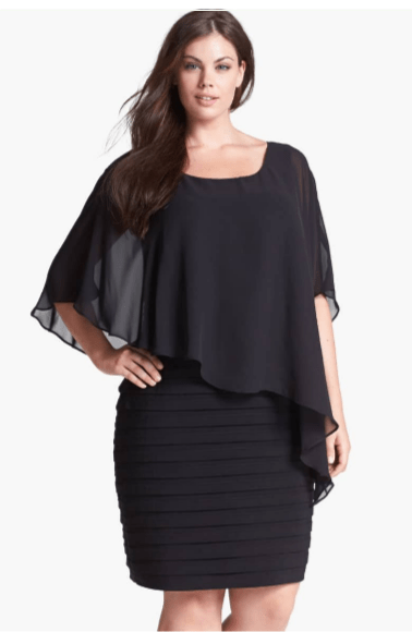 Chiffon plus size evening dress