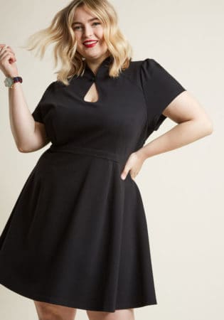 Short sleeved plus size evening dress