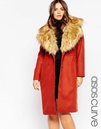 ASOS Curve Midi Coat, $120, ASOS