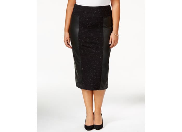 Melissa McCarthy Seven7 Plus Size Faux-Leather Pencil Skirt, $79, Macy's