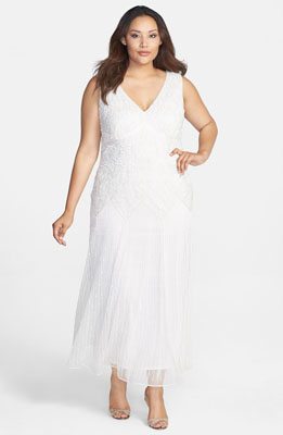 Pisarro Nights Embellished V-Neck Long Dress