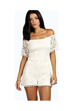 Crochet Lace Playsuit, $16, Boohoo