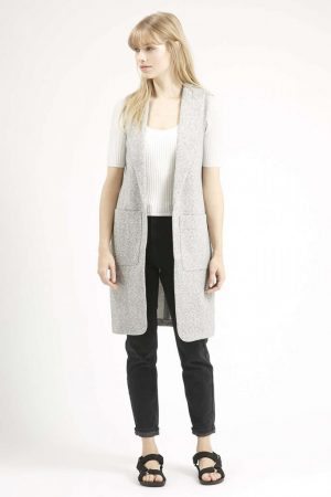 Longline Sleeveless Pocket Blazer, $80, Topshop