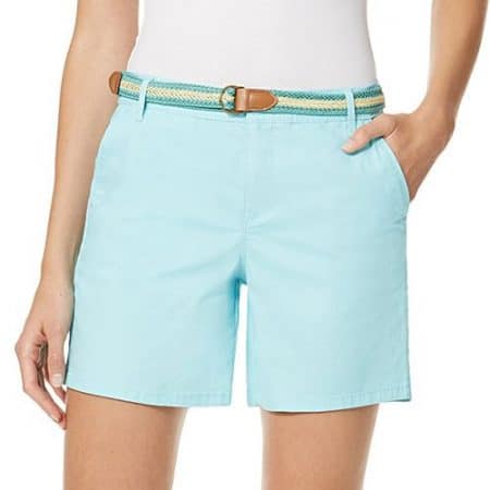 Aqua mid-length shorts for women over 50