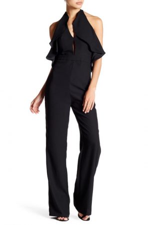 date night dresses - black, slim fit jumpsuit with halter top