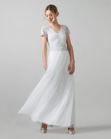 Evangeline Tulle Embellished Wedding Dress, $790, Phase Eight