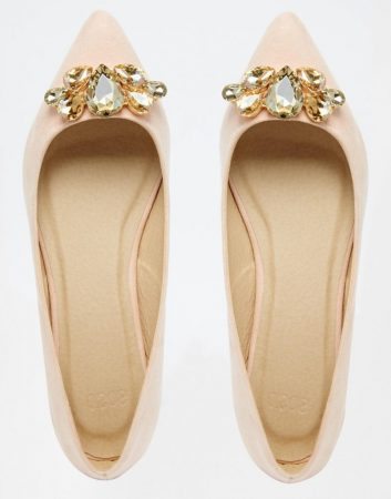 ASOS LADDER Embellished Pointed Ballets, $45, ASOS