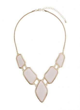 Billie & Blossom Cream Stone Necklace, $17, Dorothy Perkins