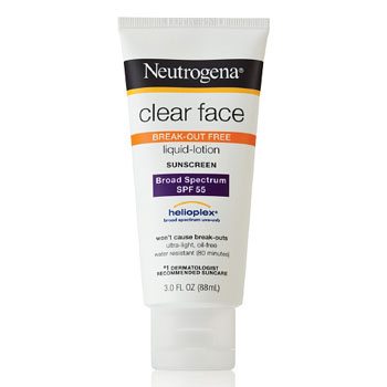 Neutrogena Clear Face Sunscreen Lotion, SPF 55