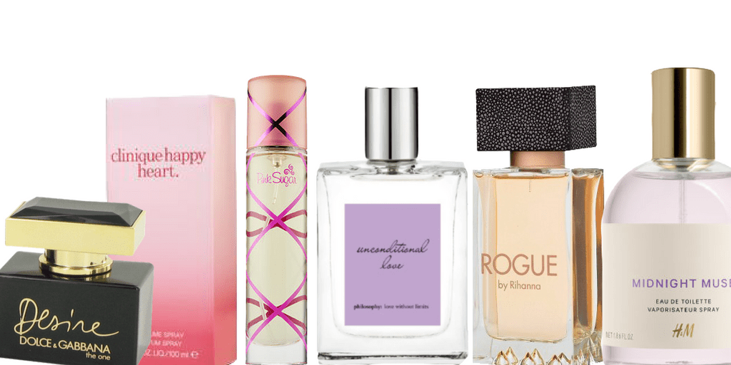 best perfumes for women - collage of 6 best perfumes