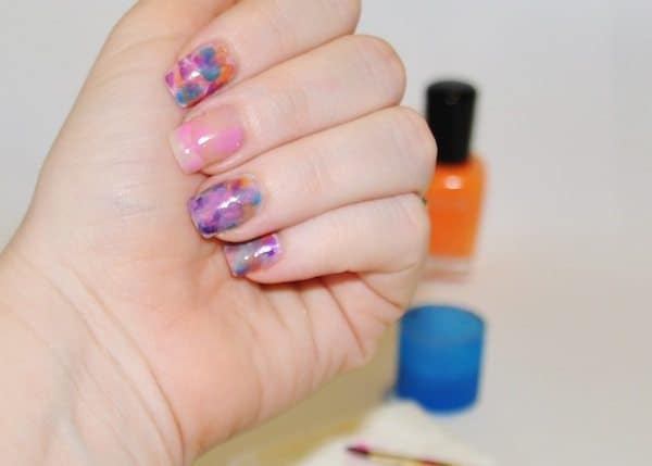 watercolor nails tutorial - Step 4