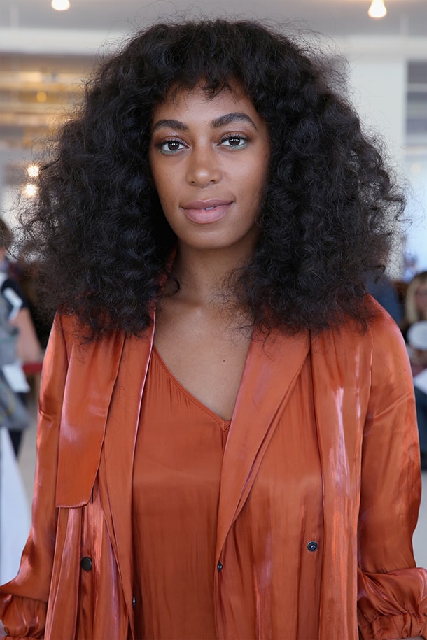 Solange with a textured, blunt cut