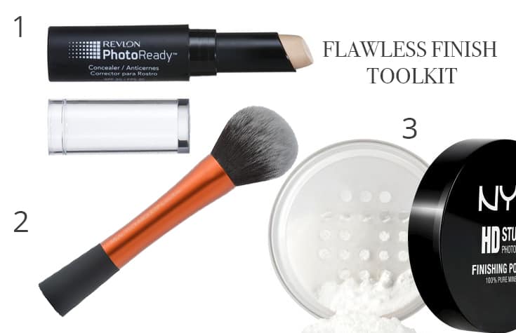 MAKEUP baking how to: collage of studio finish makeup products